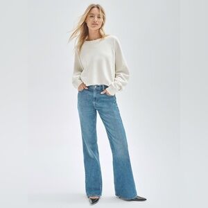 Aritzia Denim Forum The Marianne Mid Rise Loose Flare
